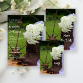 Hydrangea Cowboy Boots Western Opslaan Datum Save The Date