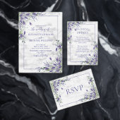 Rustic Lavender Eucalyptus Greenery Wedding Kaart (Personaliseer de collectie van deze zelfstandige maker.)