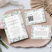 Eucalyptus Sage Green Wedtable Number Kaart