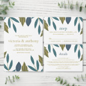 Rustiek blad Floral Zelfinktende Stempel (Personaliseer de collectie van deze zelfstandige maker.)