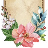 Rustieke look Waterverf Floral Ronde Sticker