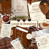 Brown Love is Brewing Coffee Vrijgezellenfeest Servet