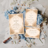 Rustieke Luxe Botanische Bloemige Bruiloft Save The Date