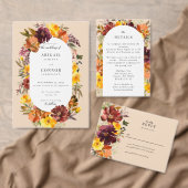 Rustic Marsala verbrande Oranje Herfst adem Menu (Personaliseer de collectie van deze zelfstandige maker.)