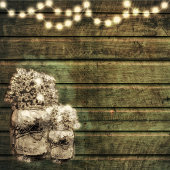 Rustic Mason Jar String of Lights Wedding Menu