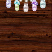 Rustic Mason Jar en Lights Wedding Reception Kaart