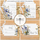 Rustieke weide Wildbloemen Paarse Waterverf Kaart