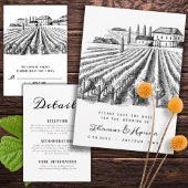 Vineyard Winery Rustic Sketch Wedding Servet