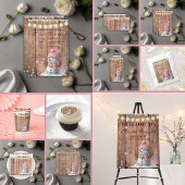 Rustiek Modern Elegant Snowman Baby shower Kaart