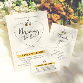 Rustieke mama naar Bee Baby shower Dank u Bedankkaart