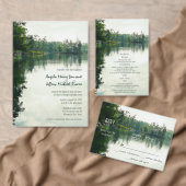 driekwart rustisch meer evergreens reflectie bruil kaart (Personaliseer de collectie van deze zelfstandige maker.)