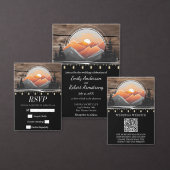 Rustic Mountain Valley Forest zonsondergang bruilo Servet (Personaliseer de collectie van deze zelfstandige maker.)