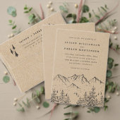 Rustic Kraft met de hand getrokken bergen & ringze Kaart (Personaliseer deze collectie van deze onafhankelijke maker. Test)