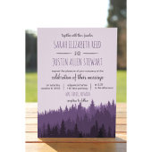 Rustic Save the Date for a Mountain bruiloft paars