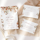 Rustieke Neutral Boho Floral Hoeveel Kisses spel Informatiekaartje