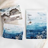 Menu Rustic Ocean Wedding Flat