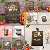Rustic Oh Baby Cutie Pie Baby shower Papieren Bordje