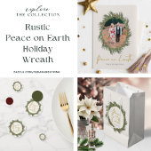 Rustic Elegant Kerstmis Wreater Peace on Earth Medium Cadeauzakje