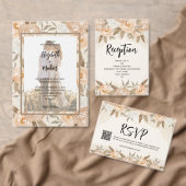 Rustieke liefde in Bloom Perzik Bloemen Servet (Personaliseer de collectie van deze zelfstandige maker.)