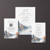 Rustieke Pijnbomen Avontuur Huwelijksuitnodiging Kaart (Personaliseer de collectie van deze zelfstandige maker.)