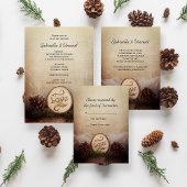 Rustic Pines Woodland Wedding RSVP Reactie