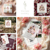 Lovely Rustic Pink Tones Church Wedding Program Handwaaier