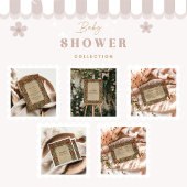 Rustic Granegranate  Baby shower Kaart