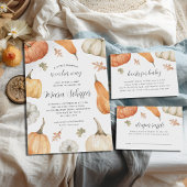 Rustic Pumpkins Herfst Baby shower Bedankkaart