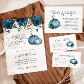 Paarse kleine pompoen rustiek Baby shower Kaart