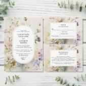 Budget rustieke Wildbloemen doopuitnodiging (Personaliseer de collectie van deze zelfstandige maker.)