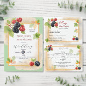 Rustiek Romantisch Herfst Berry Wedding Programma (Personaliseer de collectie van deze zelfstandige maker.)