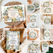 Rustiek Oerwoud Safari Dieren Groen Baby shower Bedankkaart