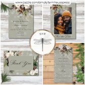 Rustieke Sneeuwval Pine & Witte Bloemen Wijze Huwe Save The Date