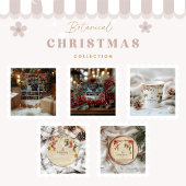 Rustieke kousen en poinsettias kerstfeest servet