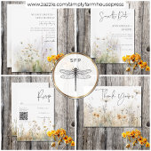 Rustiek Zomer Veld van Wildbloemen Details Informatiekaartje