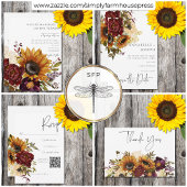 Rustieke Zomer Zonnebloemen Bourgondië Bloemen Rec Informatiekaartje