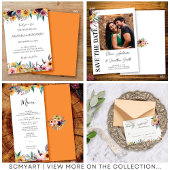 Zonnebloem Roos Burgundy Rustic QR Code Weddenscha Informatiekaartje