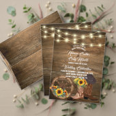 Rustieke cowboylaarzen Zonnebloem Westerne bruilof All In One Uitnodiging (Personaliseer deze collectie van deze onafhankelijke maker. Test)