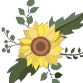Sunflower Wedding Return-adres Rubberstempel