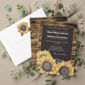 Rustic Sunflower Wedding All In One Uitnodiging (Personaliseer deze collectie van deze onafhankelijke maker. Test)