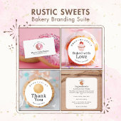 Rustige Biscuit Koek Bakkerij Bedankt Ronde Sticker