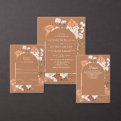 Terracotta Boho Pampas Orchids Save the Date (Personaliseer de collectie van deze zelfstandige maker.)
