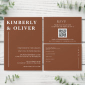 Budget Terracotta Monogram Weddenschap (Personaliseer de collectie van deze zelfstandige maker.)