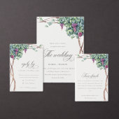 Elegant Waterverf Grapevine Vrijgezellenfeest Invi Bedankkaart (Personaliseer de collectie van deze zelfstandige maker.)