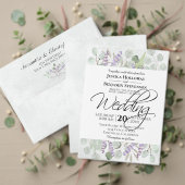 rustieke eucalyptus & lavendel gewoon liefde bruil kaart (Personaliseer deze collectie van deze onafhankelijke maker. Test)