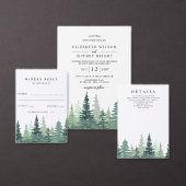 Rustige Waterverf Pine Forest Winter Wedding Button Flesopener (Personaliseer de collectie van deze zelfstandige maker.)