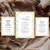 Rustieke Waterverf Bloem Bruiloft Save The Date Kaart