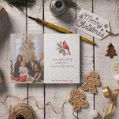 Rustieke Waterverf Winterkardinaal Holly Branch Deurmat