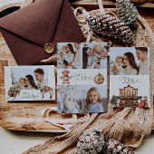 Rustieke Westerne kerst Etiket