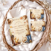 Rustic Western Cowboy Baby Shower Kaart
